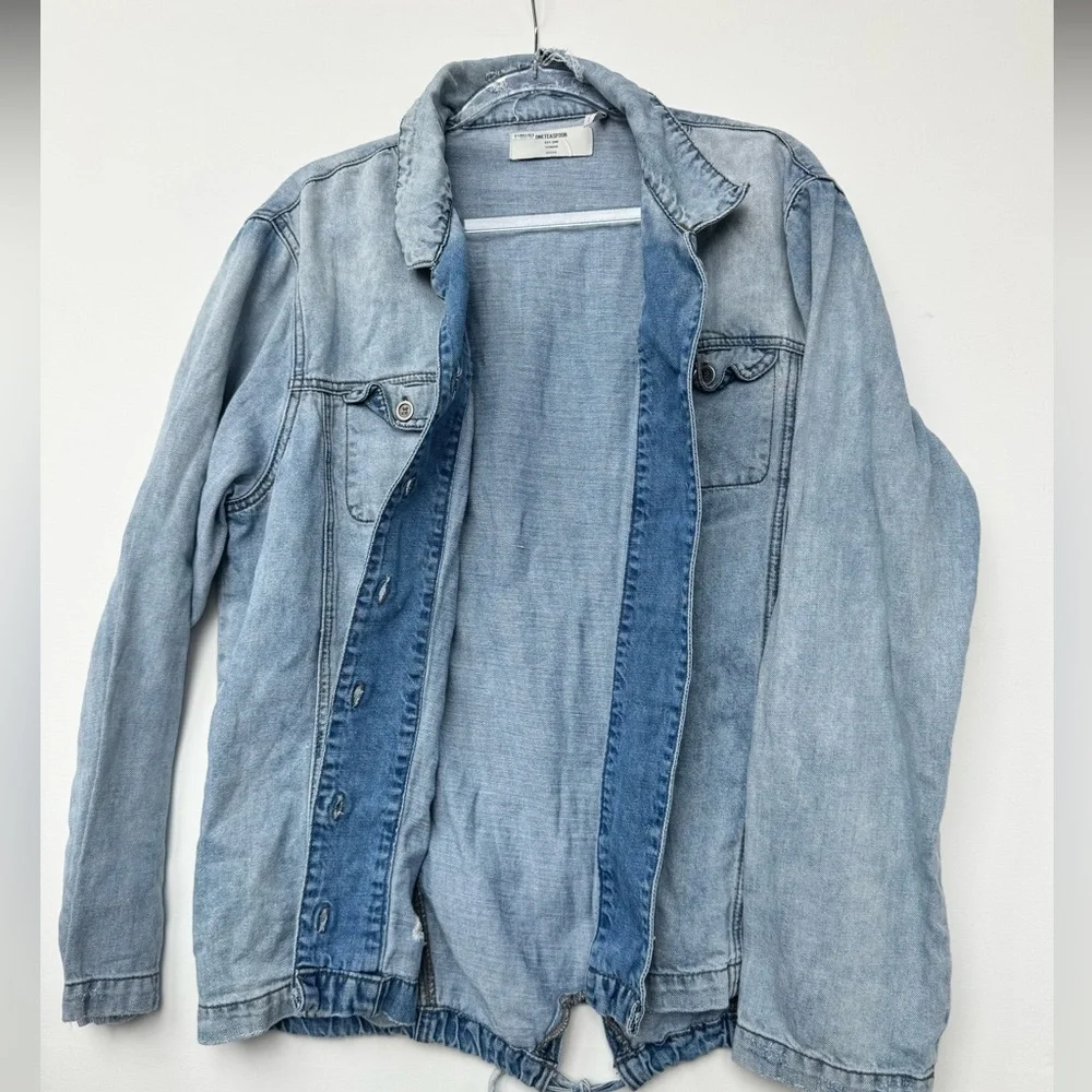 One Teaspoon Light Blue Cotton /‎ Linen Distressed Jacket, Size M